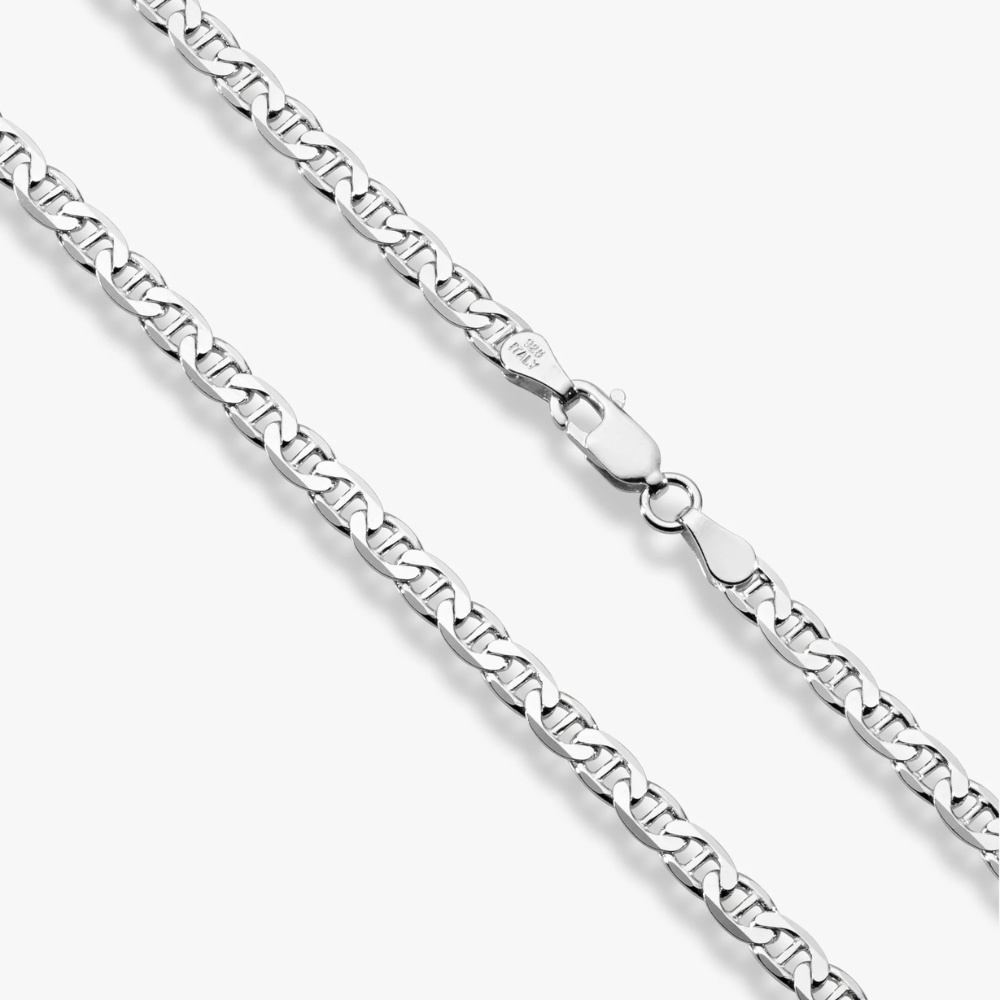 Mariner Chain Necklace in Sterling Silver, 4mm
