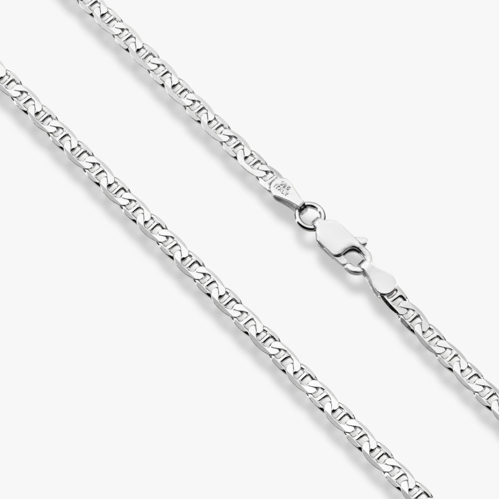 Mariner Chain Necklace in Sterling Silver, 3mm