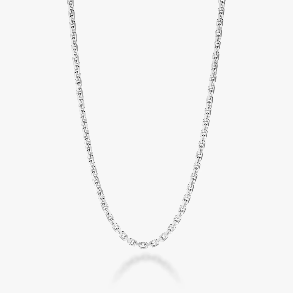 Cable Chain Necklace in Sterling Silver, 2mm