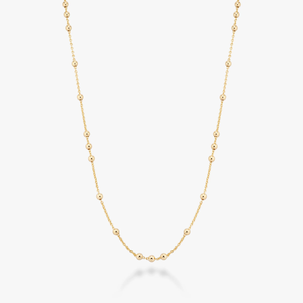 Beaded Rosary Long Wrap Layering Station Necklace in 18K Rose Gold Over Bronze