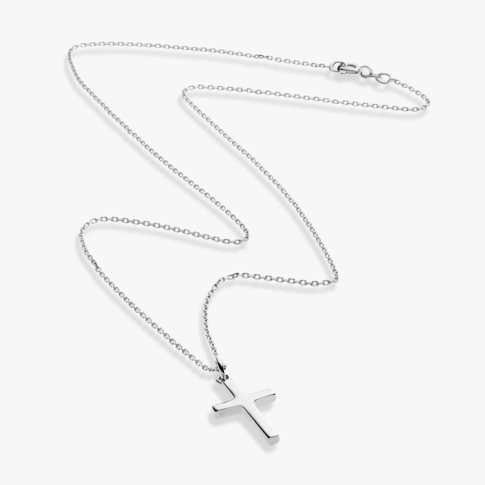Cross Pendant Necklace in Sterling Silver