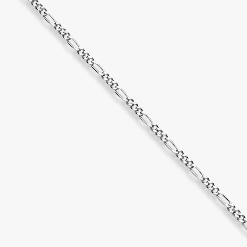 Figaro Adjustable Choker Necklace in Sterling Silver, 2.3mm