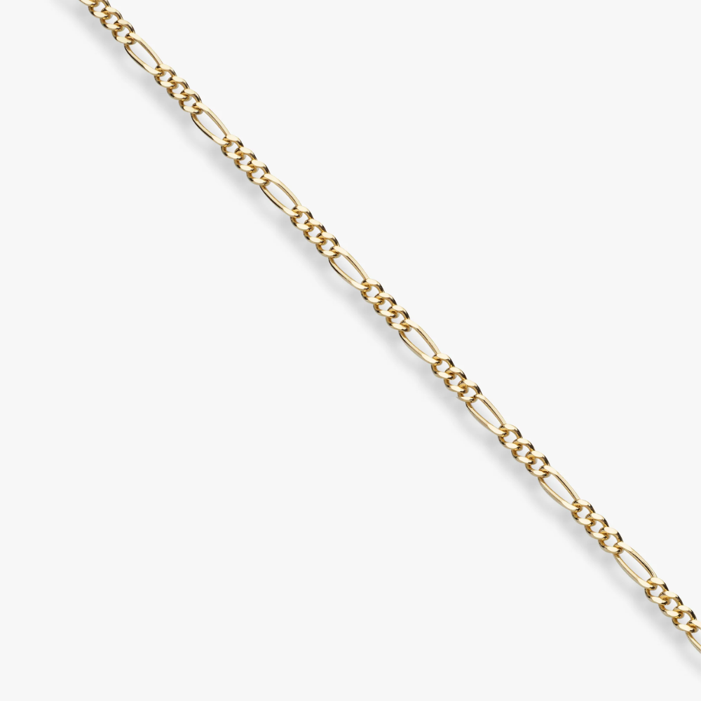 Figaro Chain Necklace in 18K Gold Over Sterling Silver, 2.3mm