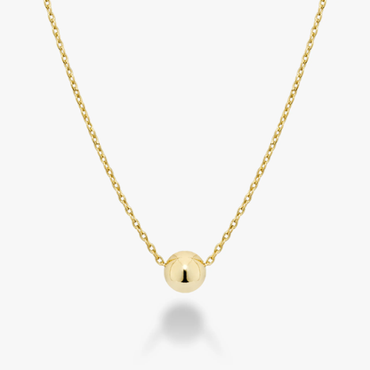 Slide Bead Pendant Necklace in 18K Gold Over Sterling Silver