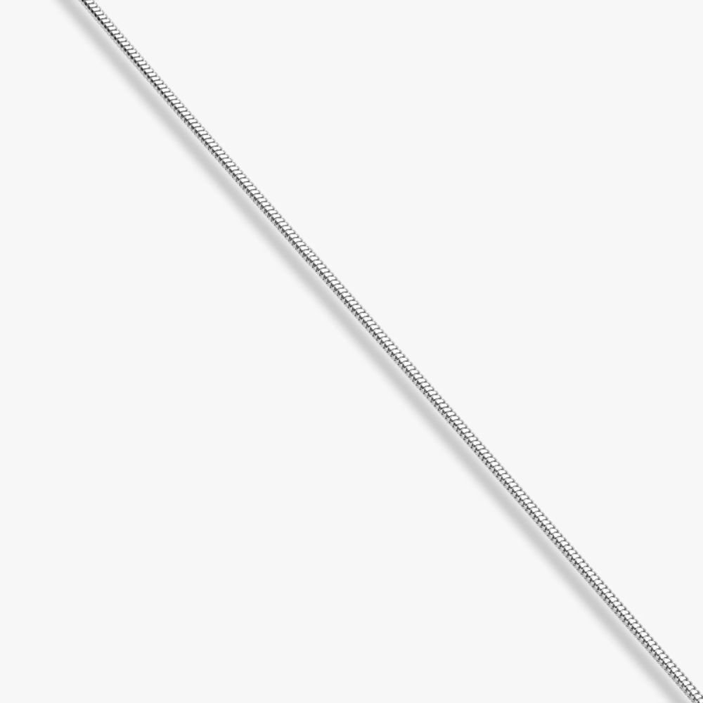 Round Snake Necklace in Sterling Silver, 1.5mm