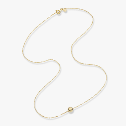 Slide Bead Pendant Necklace in 18K Gold Over Sterling Silver