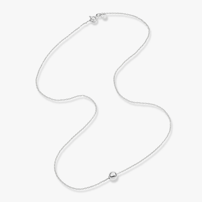 Slide Bead Pendant Necklace in Sterling Silver