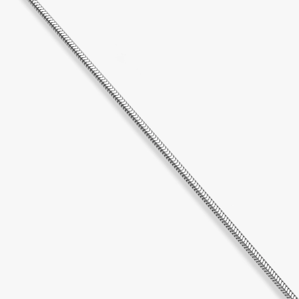 Round Snake Necklace in Sterling Silver, 2.5mm