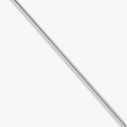 Round Snake Necklace in Sterling Silver, 2mm