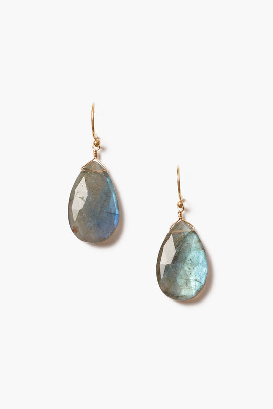 TEARDROP LABRADORITE EARRING