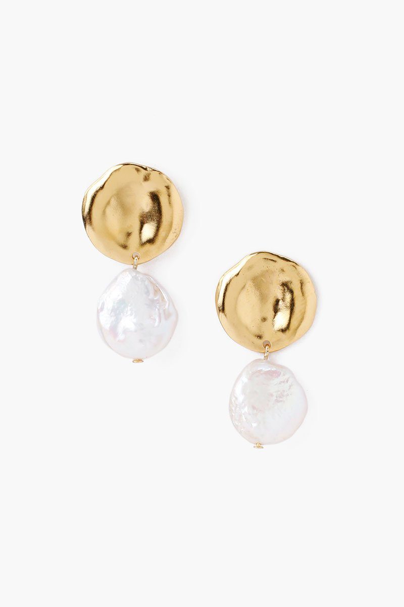 ISLA WHITE KESHI PEARL EARRING