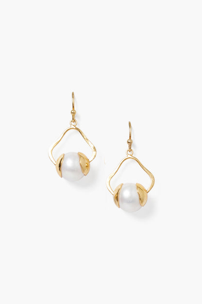 BAHAR CAPPED WHITE PEARL EARRING