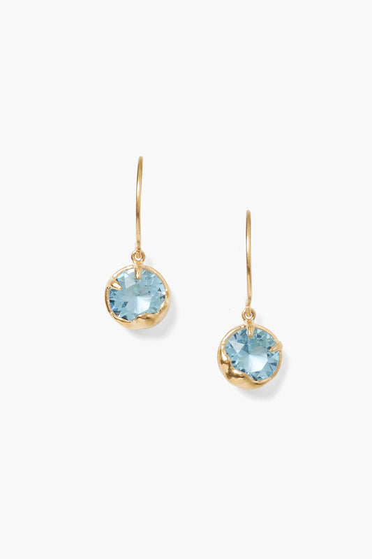 MARCH BIRTHSTONE EARRING AQUAMARINE CRYSTAL