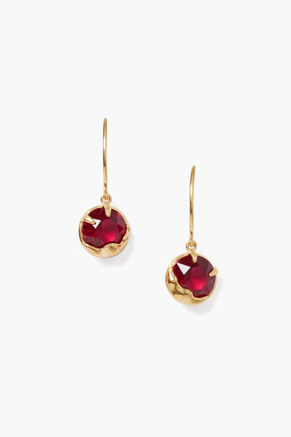 JULY BIRTHSTONE EARRING RUBY CRYSTAL