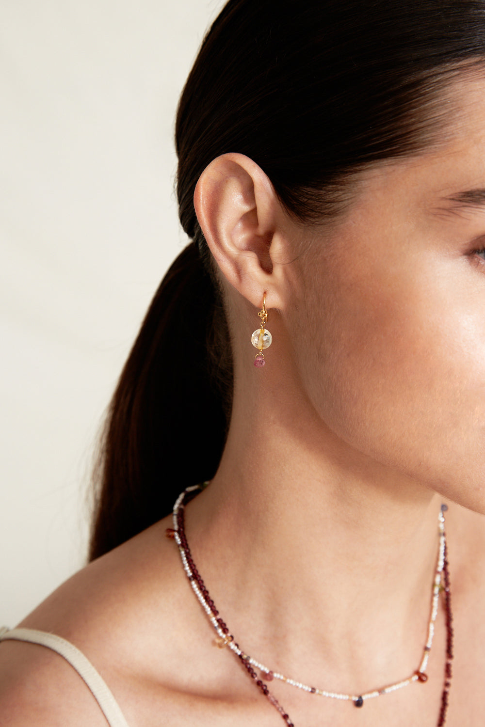 PALOMA CITRINE MIX DROP EARRING