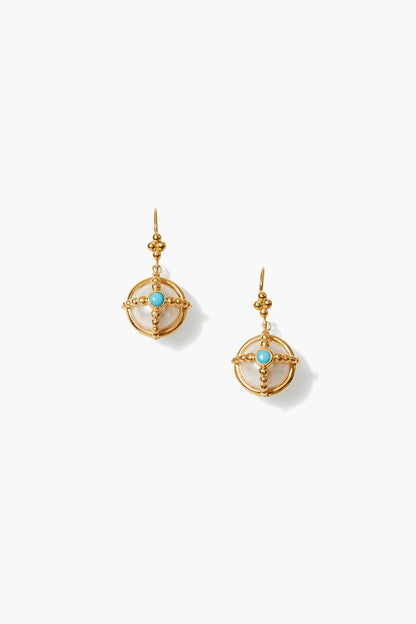 SULEIMAN CAGED FRESHWATER PEARL EARRING