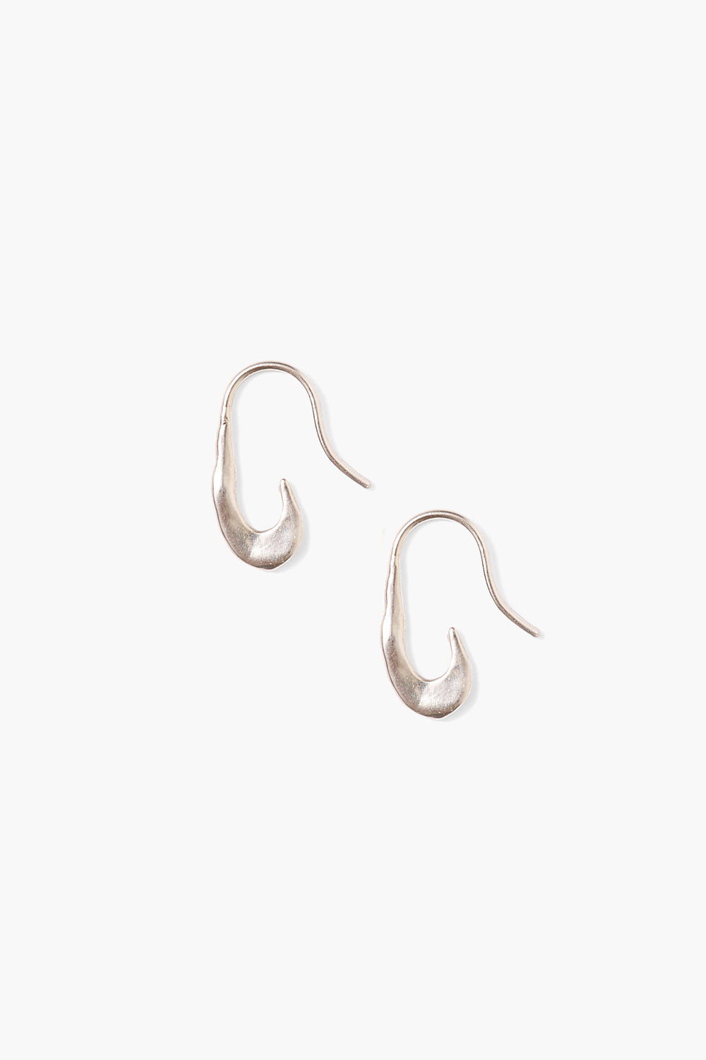 SURREALIST SILVER CRESCENT EARRING