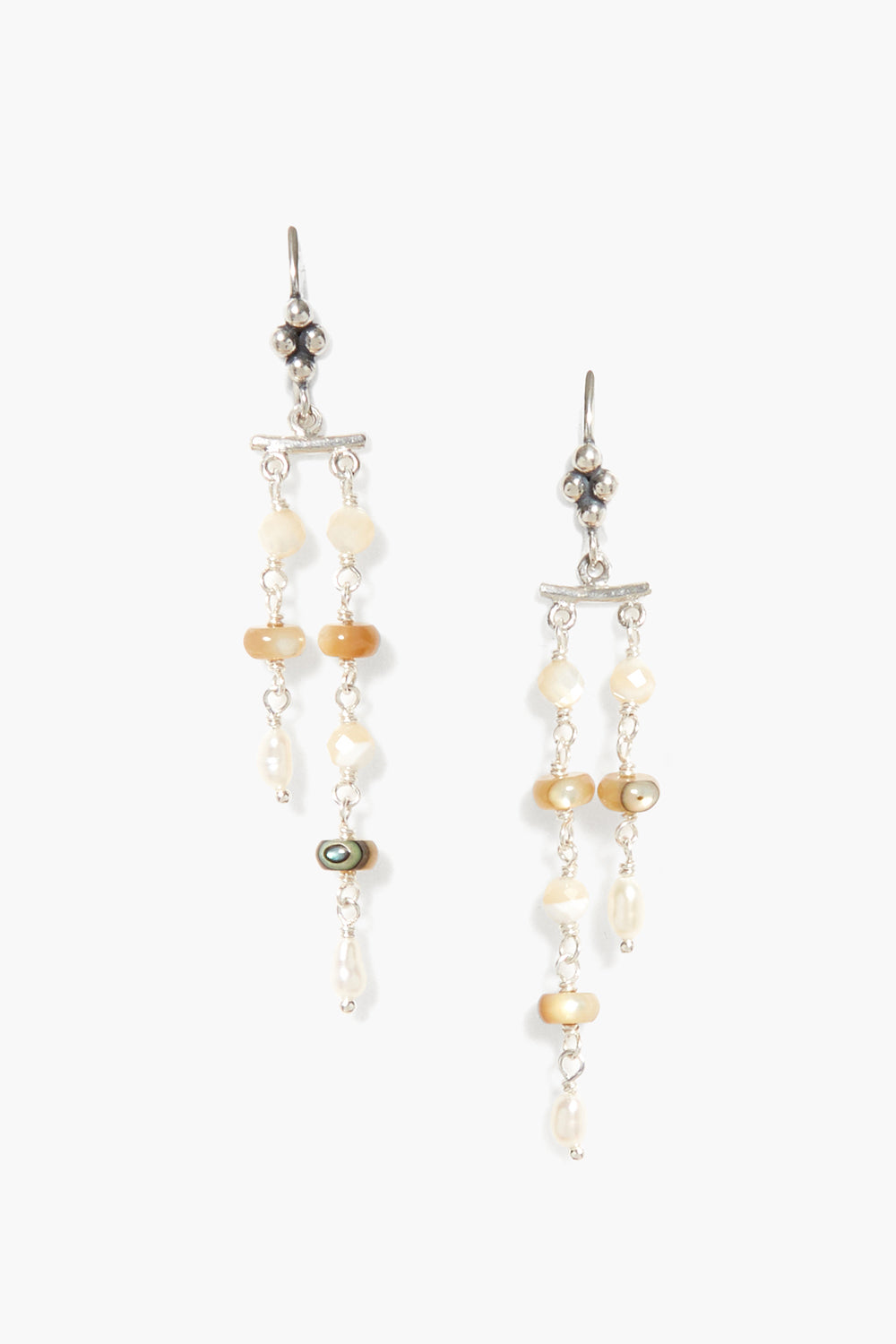 SADIA ABALONE MIX DROP EARRING