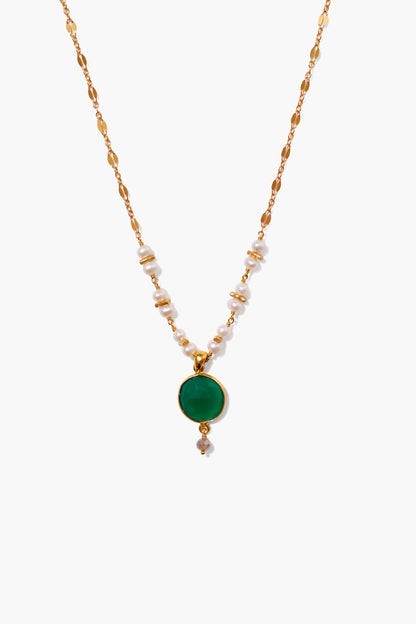 SORAYA AVENTURINE PEARL PENDANT