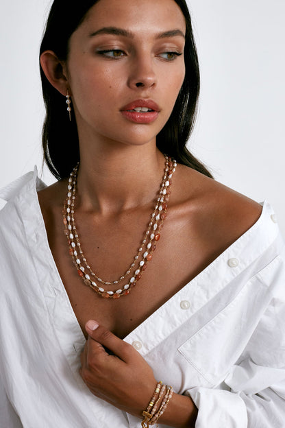 AINHOA WHITE PEARL NECKLACE