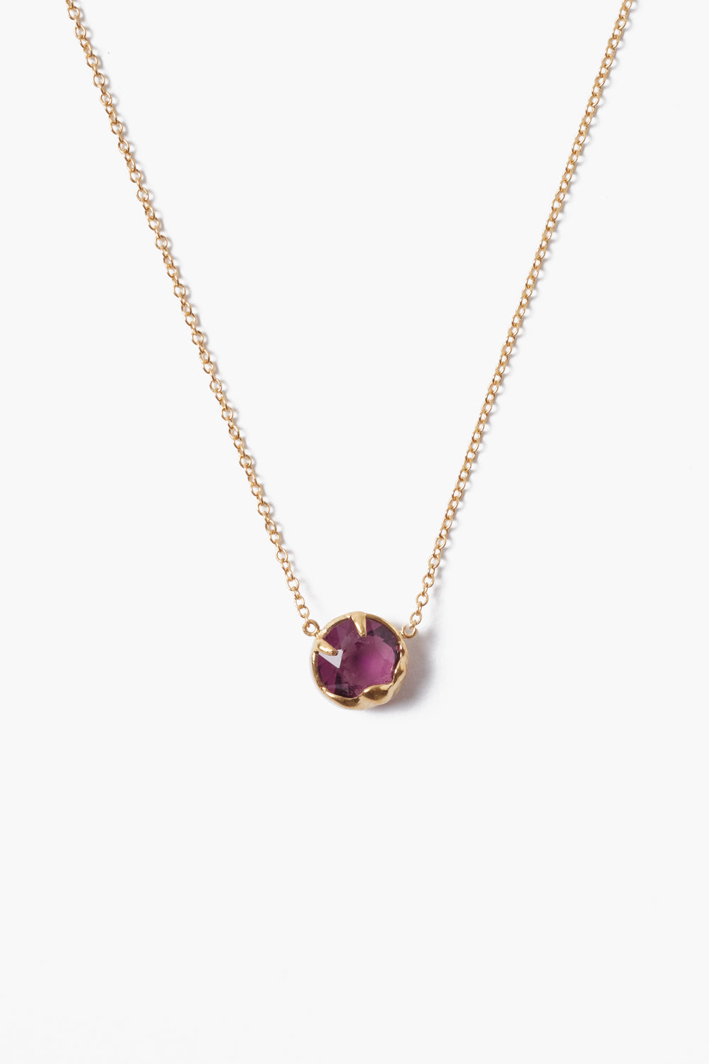 FEBRUARY BIRTHSTONE NECKLACE AMETHYST CRYSTAL