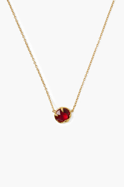 JANUARY BIRTHSTONE NECKLACE GARNET CRYSTAL