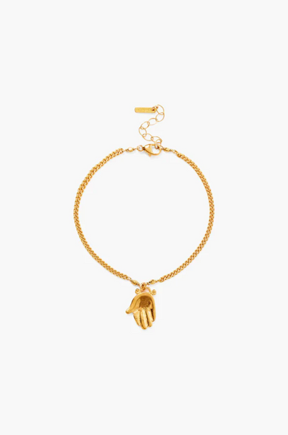 THE GIVING HAND GOLD CHARM BRACELET