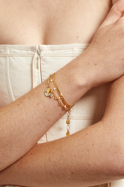 RICE PEARL MARINER BRACELET