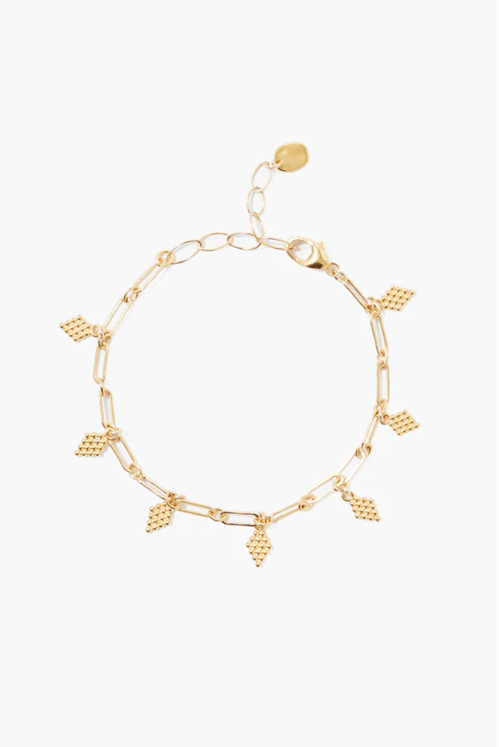 SAMIRA YELLOW GOLD CHARM BRACELET