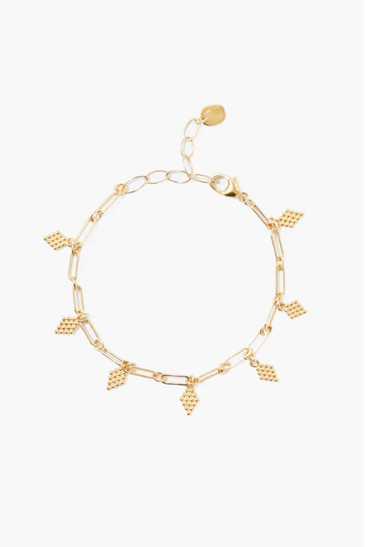 SAMIRA YELLOW GOLD CHARM BRACELET