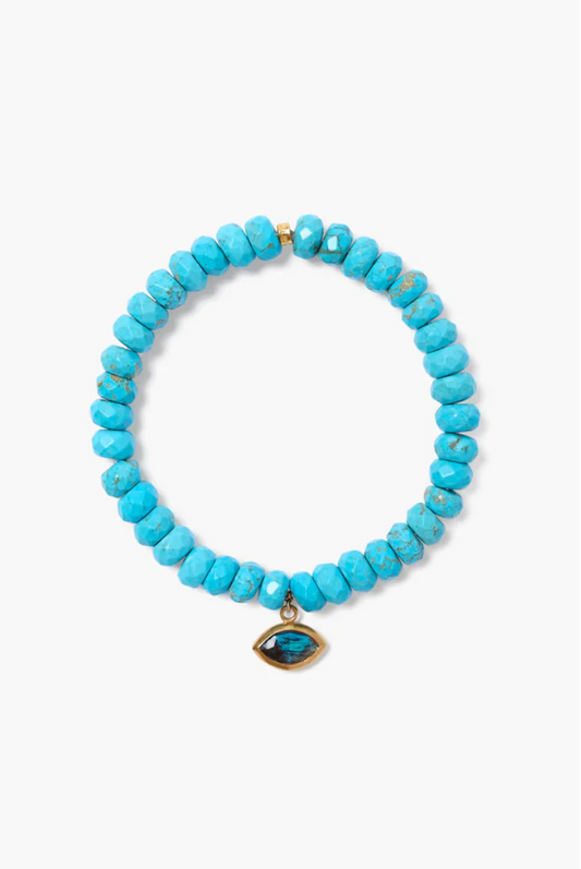 EVIL EYE TURQUOISE CHARM BRACELET