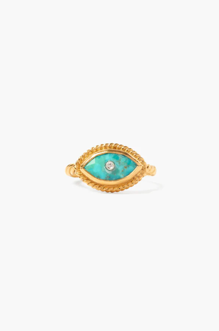 TURQUOISE EVIL EYE RING