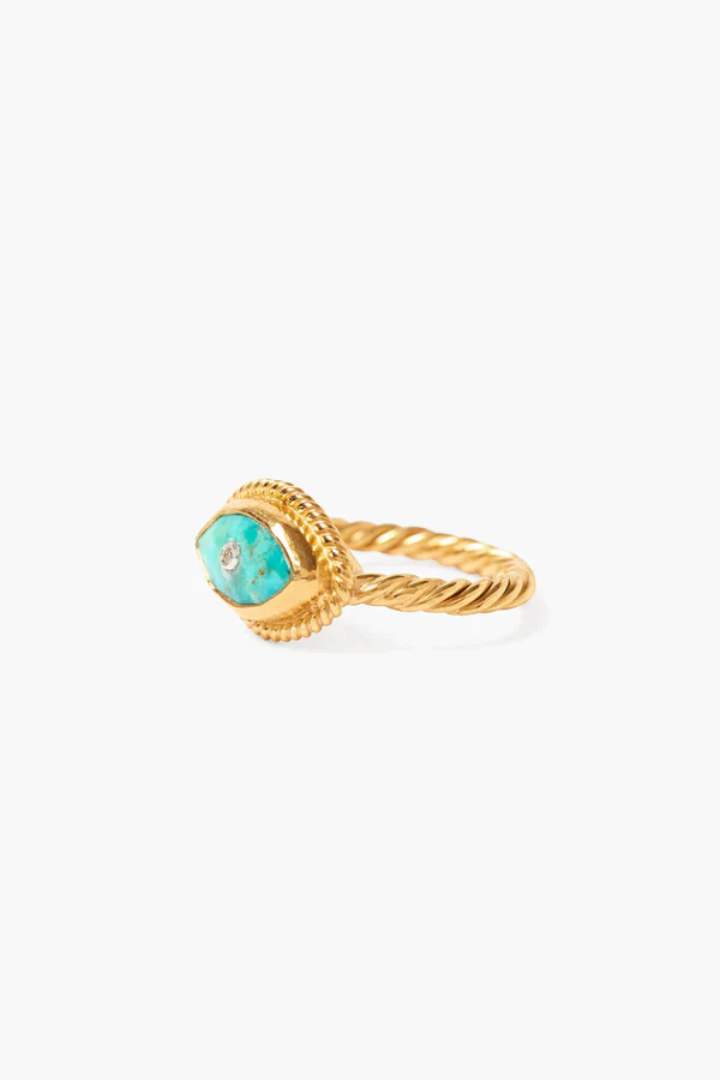 TURQUOISE EVIL EYE RING