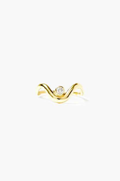 GOLDEN CANYON RING WITH DIAMOND