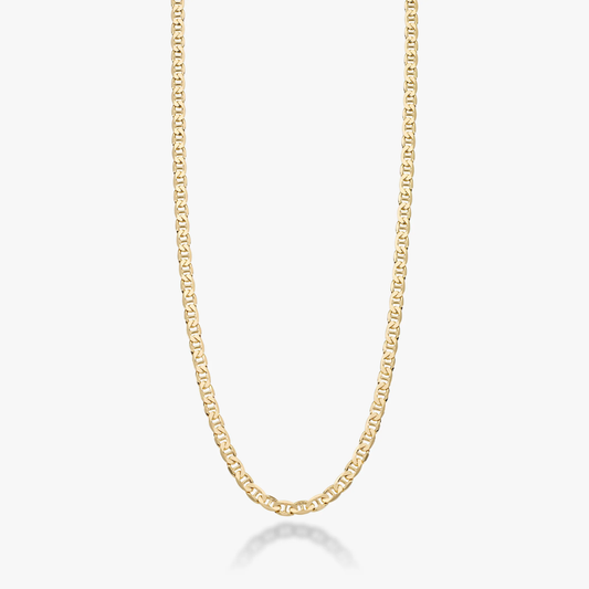 Mariner Chain Necklace in 18K Gold Over Sterling Silver, 4mm