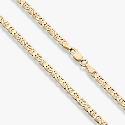 Mariner Chain Necklace in 18K Gold Over Sterling Silver, 4mm