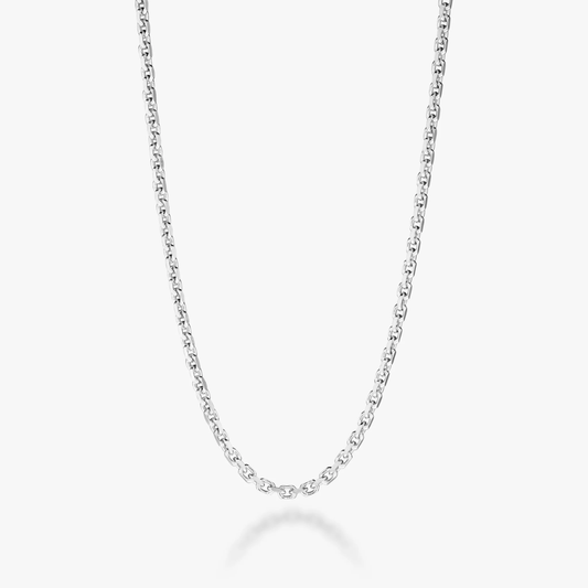 Cable Chain Necklace in Sterling Silver, 2mm