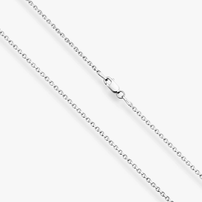 Cable Chain Necklace in Sterling Silver, 2mm