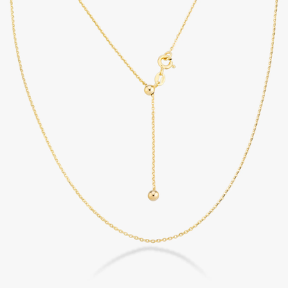 Adjustable Bolo Cable Necklace in 18K Gold Over Sterling Silver, 1.3mm