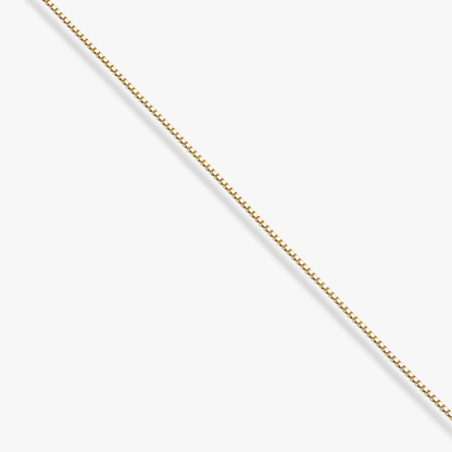 Box Chain Necklace in 18K Gold Over Sterling Silver, 1mm