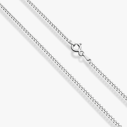 Cuban Chain Necklace in Sterling Silver, 2.3mm