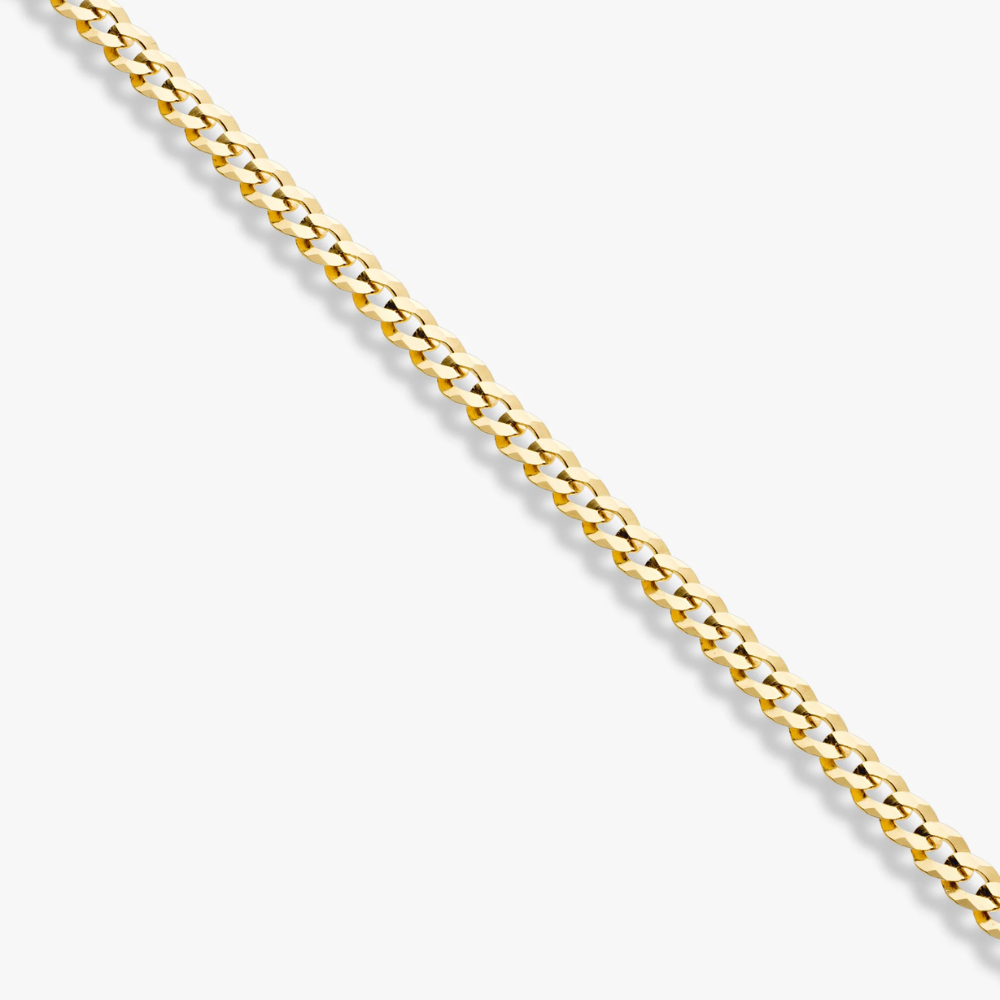 Cuban Adjustable Choker Necklace in 18K Gold Over Sterling Silver, 3.5mm