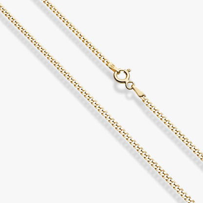 Cuban Chain Necklace in 18K Gold Over Sterling Silver, 2.3mm