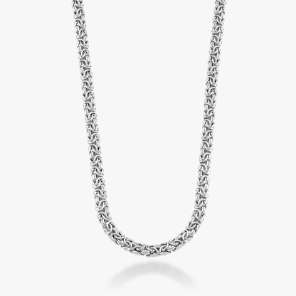 Domed Byzantine Necklace in Sterling Silver, 6mm