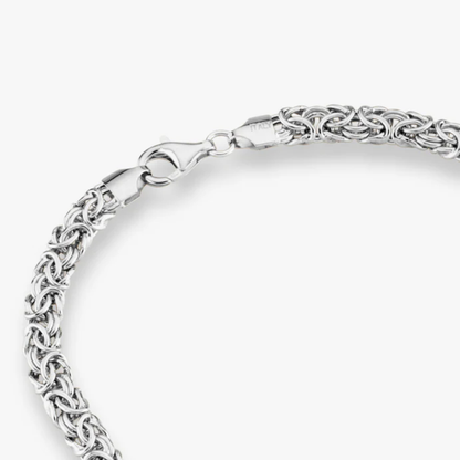 Domed Byzantine Necklace in Sterling Silver, 6mm