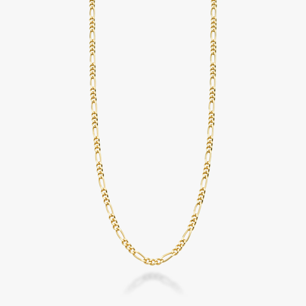 Figaro Chain Necklace in 18K Gold Over Sterling Silver, 2.3mm