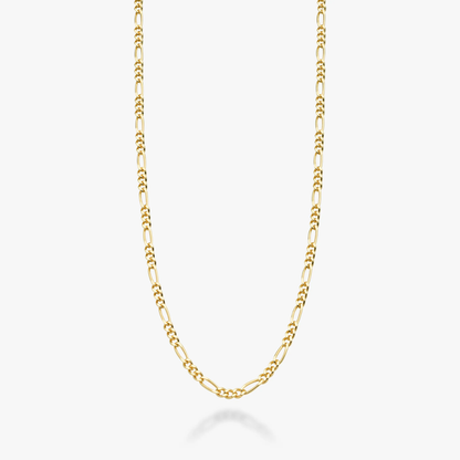 Figaro Chain Necklace in 18K Gold Over Sterling Silver, 2.3mm