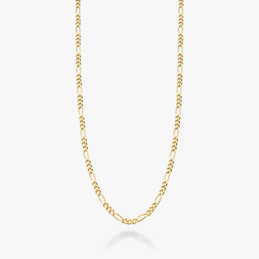 Figaro Chain Necklace in 18K Gold Over Sterling Silver, 2.3mm