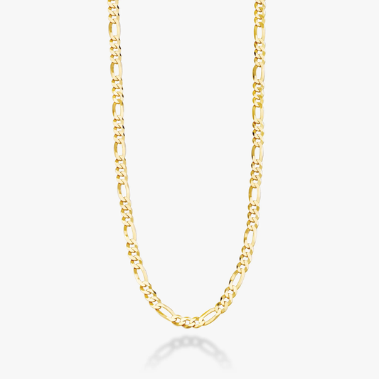Figaro Chain Necklace in 18K Gold Over Sterling Silver, 5mm