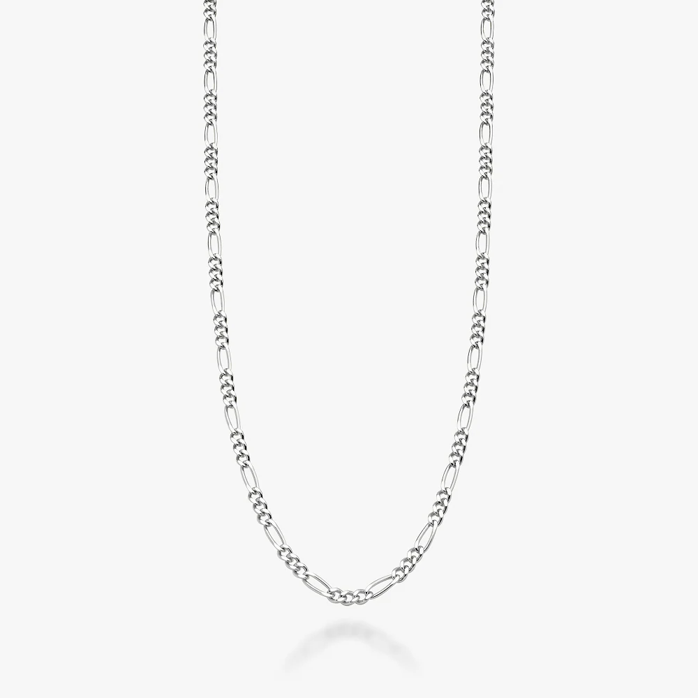 Figaro Chain Necklace in Sterling Silver, 2.3mm